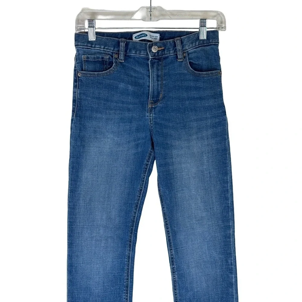 Old Navy Relaxed Slim Jeans Boys Size 14 Blue Medium Wash Built-In Tough Denim